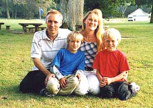 left to right: Andrew, Fingal, Mary-Clare & Arran in 2001 left to right: Andrew, Fingal, Mary-Clare & Arran in 2001