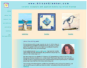 www.AlisonCiantar.com, one of the sites I've designed - click here to visit Alison's site