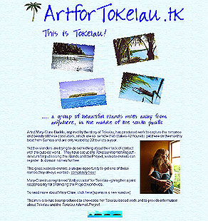 www.ArtforTokelau.tk, one of the sites I've designed