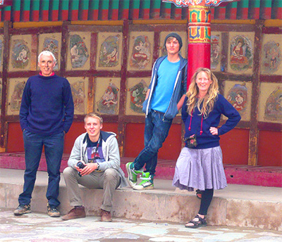 Andrew, Arran, Fingal and Mary-Clare during our trip to Ladakh, India in 2012
